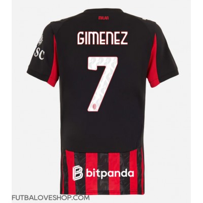 Dres AC Milan Santiago Gimenez #7 Domáci pre Ženy 2025-26 Krátky Rukáv Dres AC Milan Santiago Gimenez #7 Domáci pre Ženy 2025-26 Krátky Rukáv